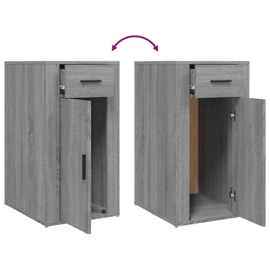 Desk Cabinet Grey Sonoma 40x49x75 cm Engineered Wood