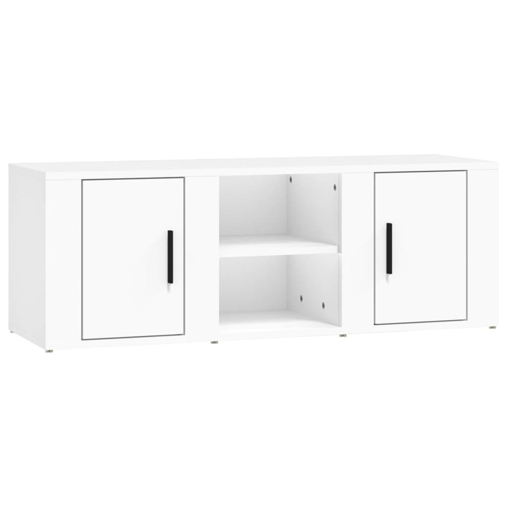 TV Cabinet White 100x31.5x35 cm Engineered Wood