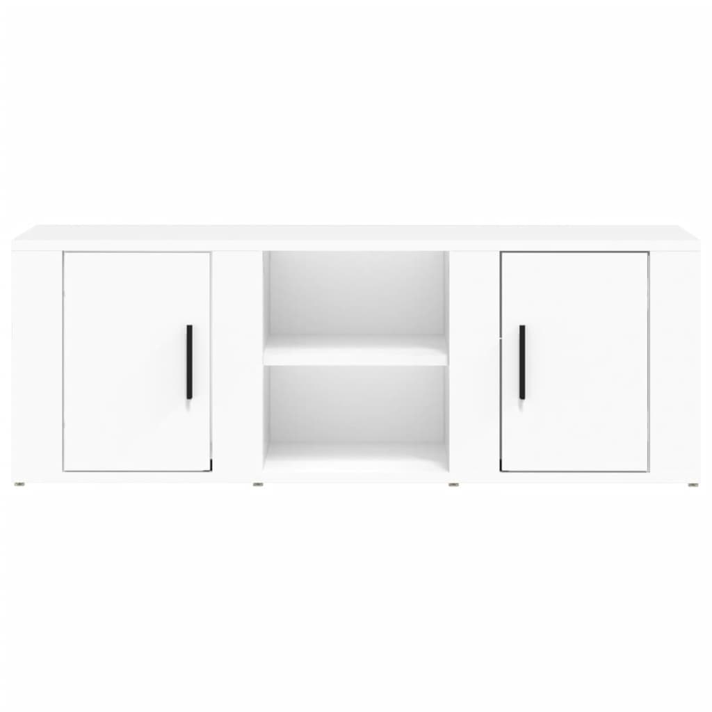 TV Cabinet White 100x31.5x35 cm Engineered Wood