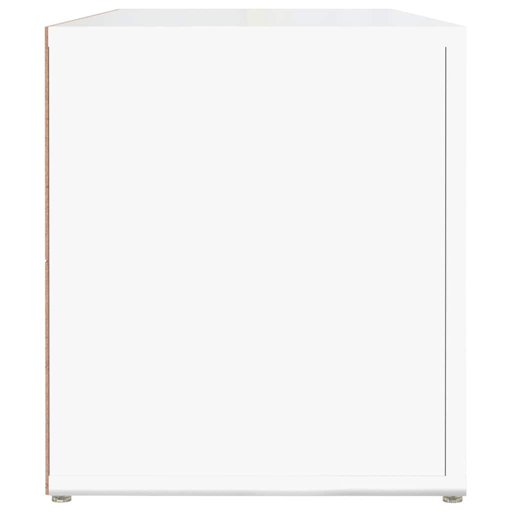 TV Cabinet High Gloss White 100x31.5x35 cm Engineered Wood