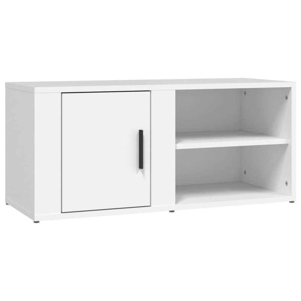 TV Cabinet White 80x31.5x36 cm Engineered Wood