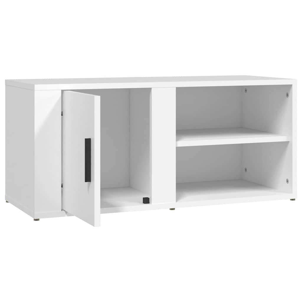 TV Cabinets 2 pcs White 80x31.5x36 cm Engineered Wood