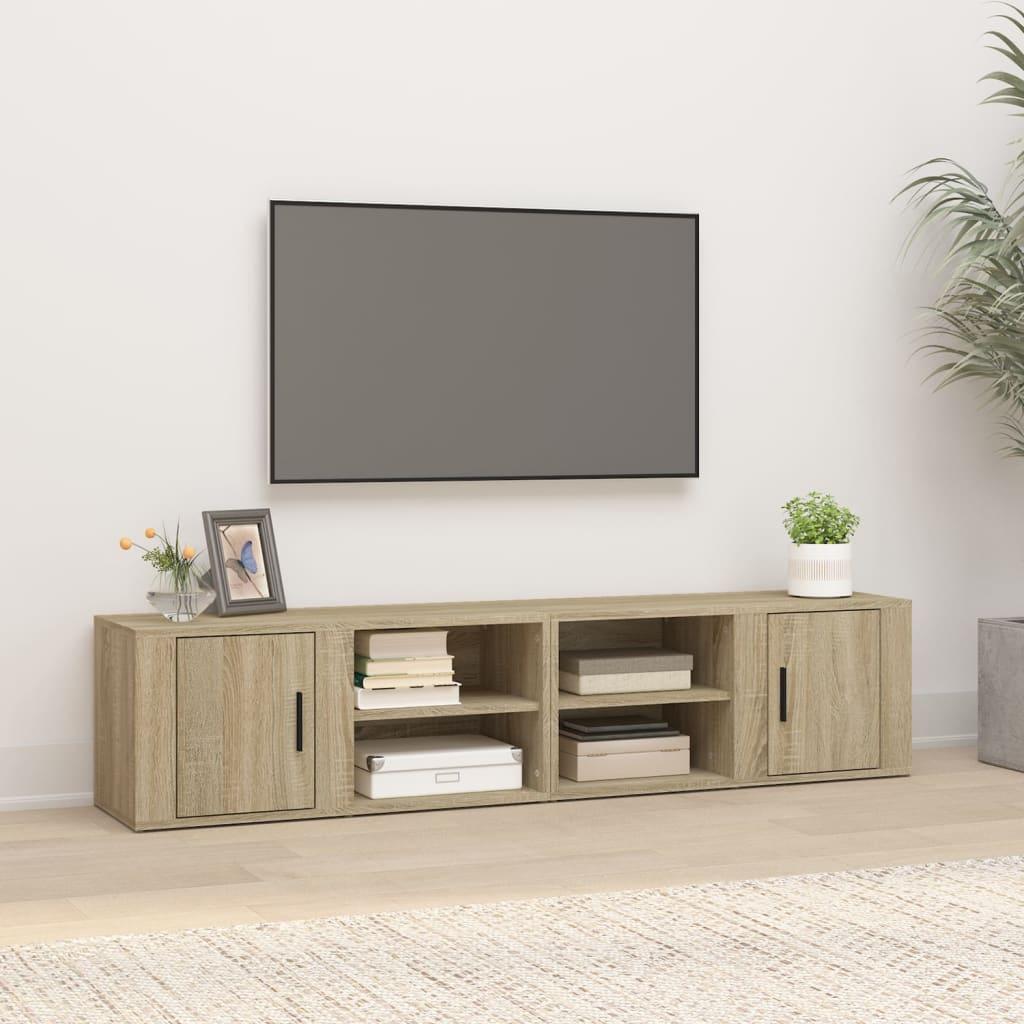 TV Cabinets 2 pcs Sonoma Oak 80x31.5x36 cm Engineered Wood