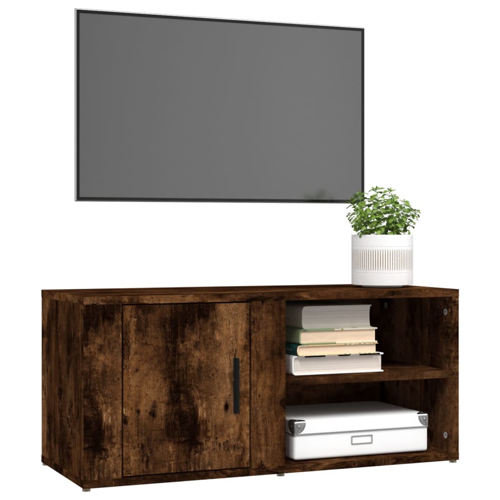 TV Cabinets 2 pcs Smoked Oak 80x31.5x36 cm Engineered Wood