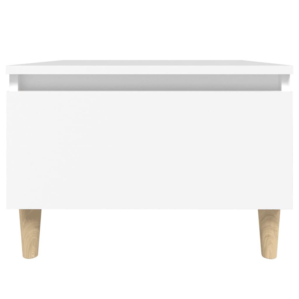 Side Table White 50x46x35 cm Engineered Wood