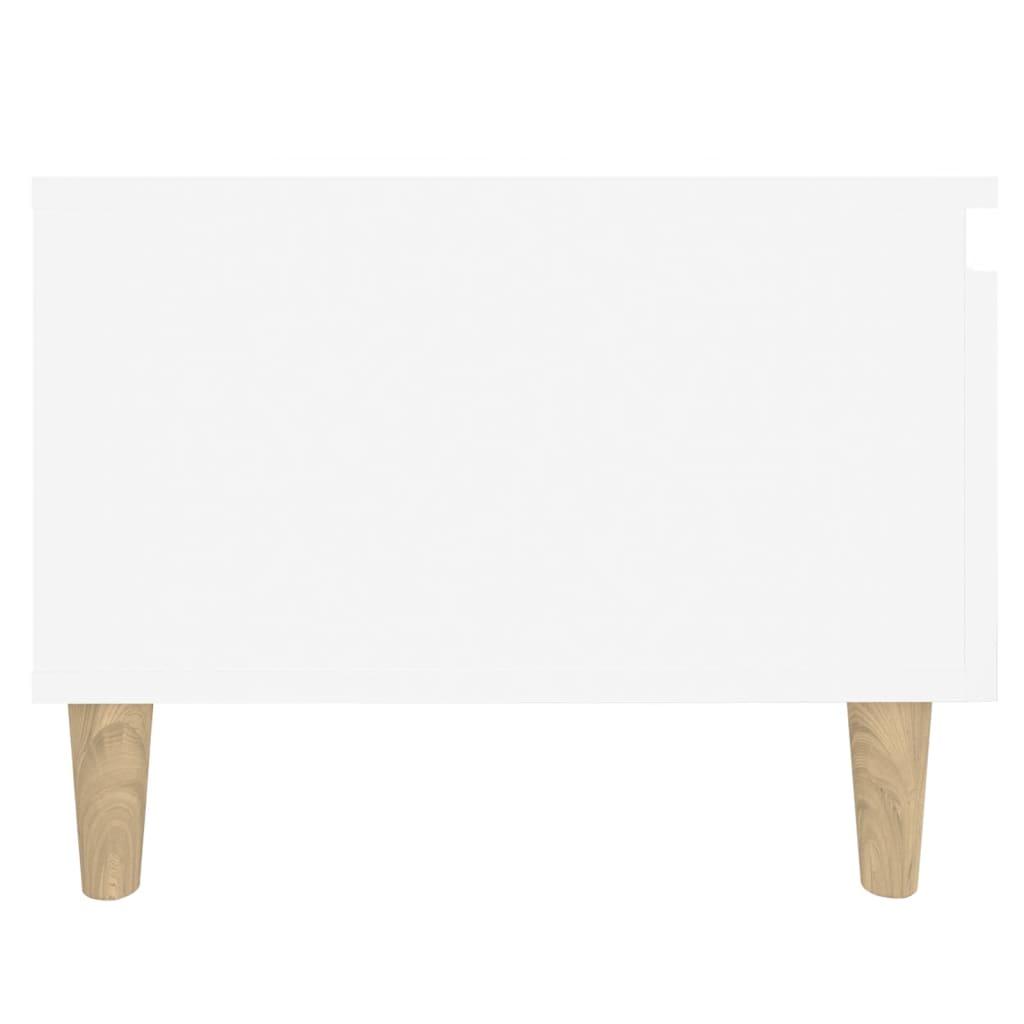 Side Table White 50x46x35 cm Engineered Wood