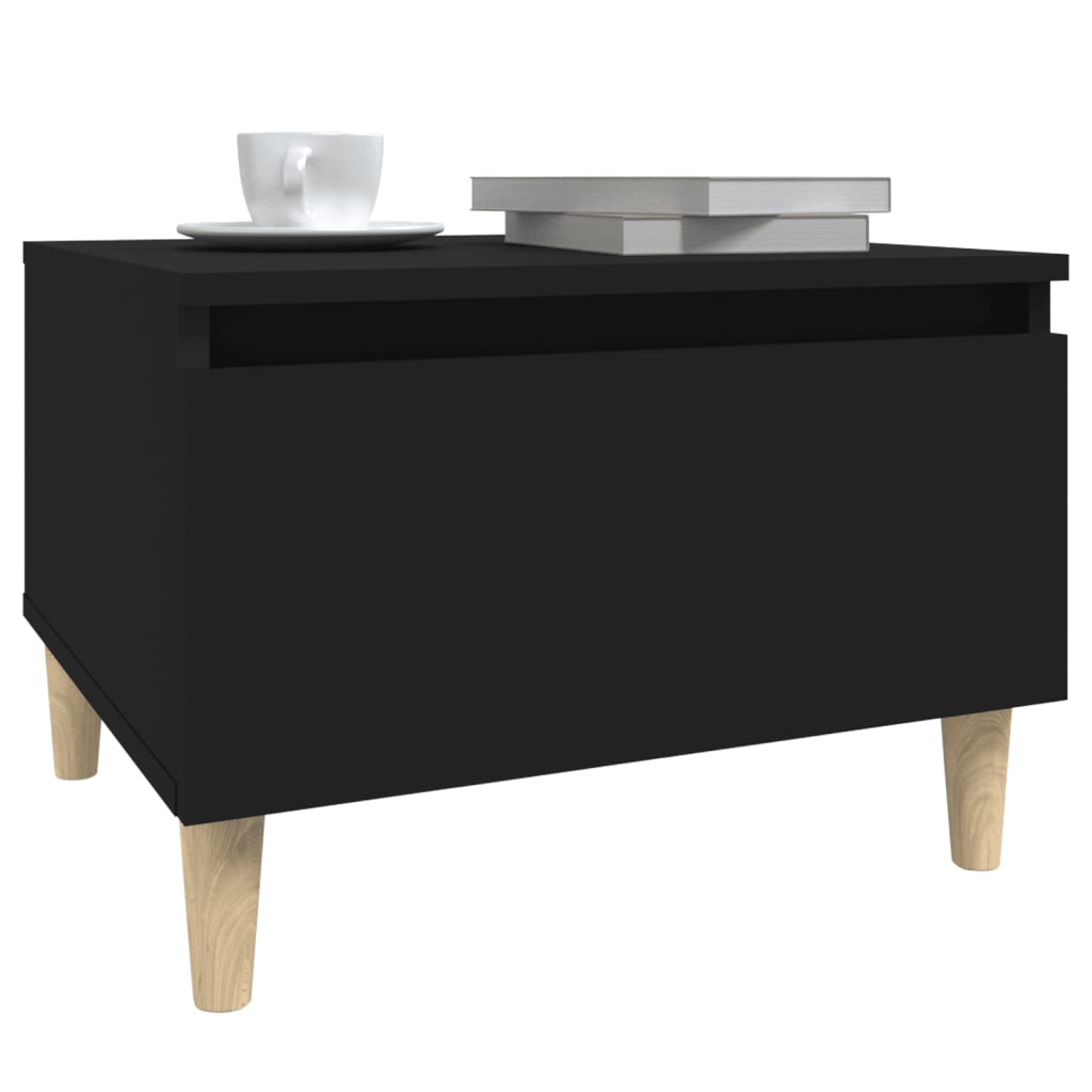 Side Table Black 50x46x35 cm Engineered Wood