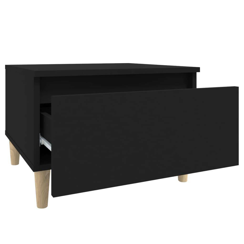 Side Tables 2 pcs Black 50x46x35 cm Engineered Wood