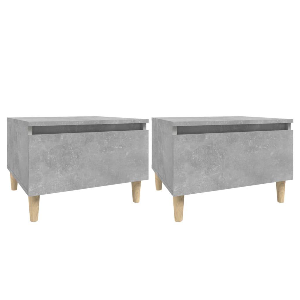 Side Tables 2 pcs Concrete Grey 50x46x35 cm Engineered Wood