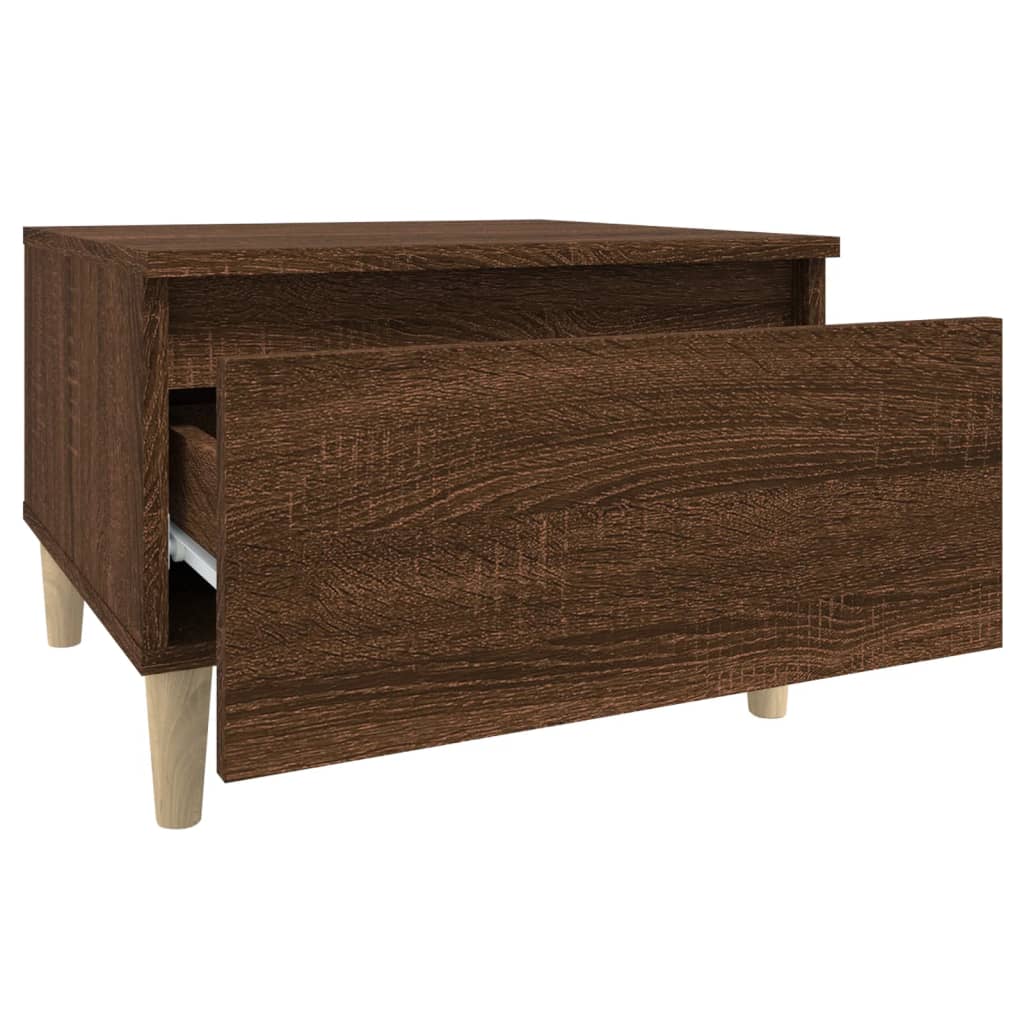 Side Tables 2 pcs Brown Oak 50x46x35 cm Engineered Wood