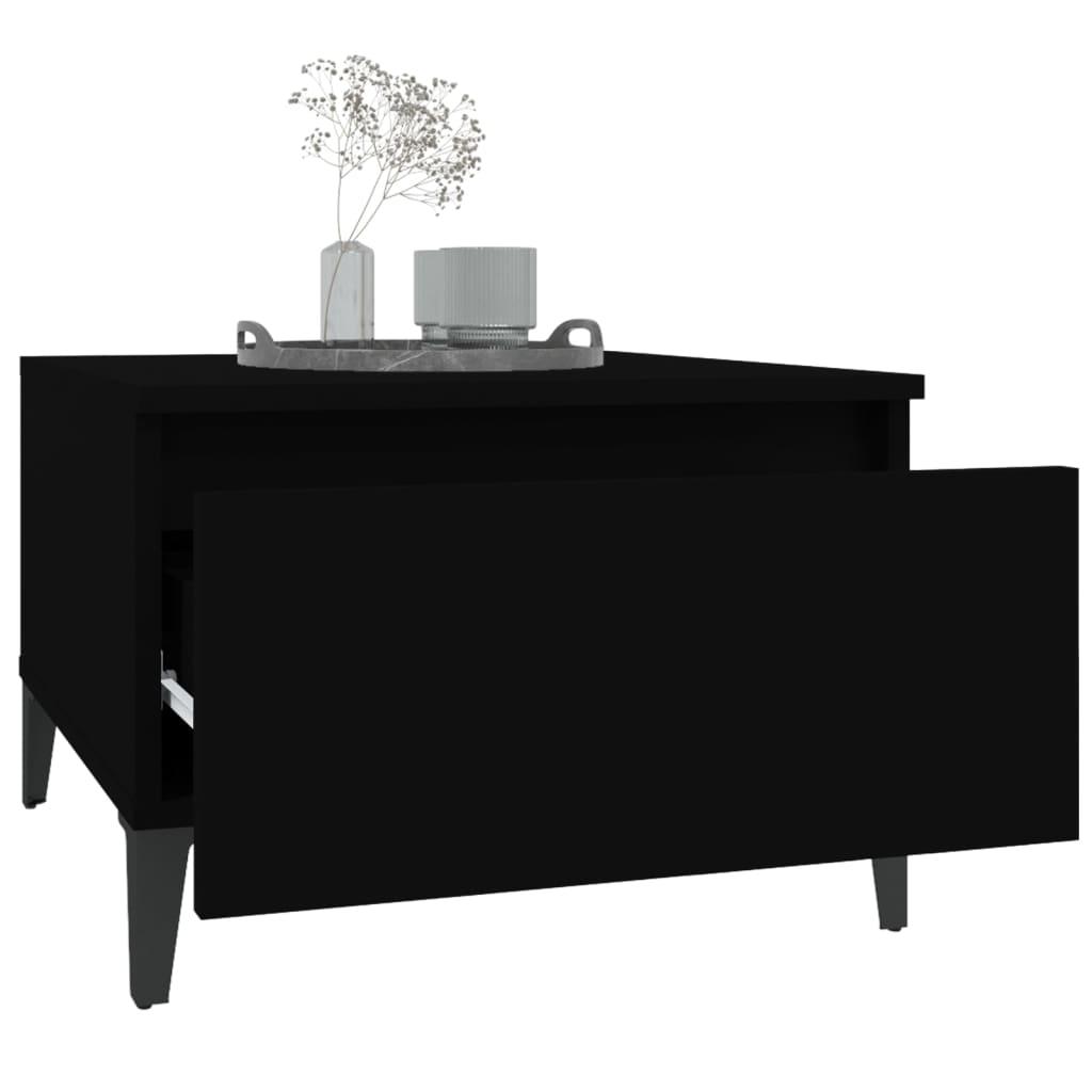 Side Table Black 50x46x35 cm Engineered Wood