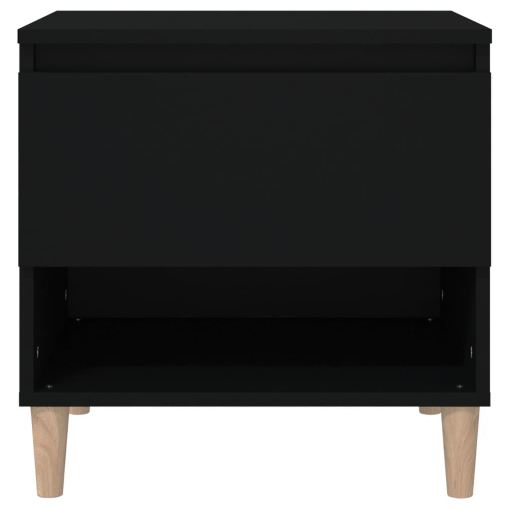 Bedside Tables 2 pcs Black 50x46x50 cm Engineered Wood