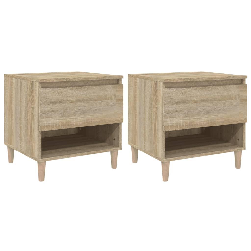 Bedside Tables 2 pcs Sonoma Oak 50x46x50 cm Engineered Wood