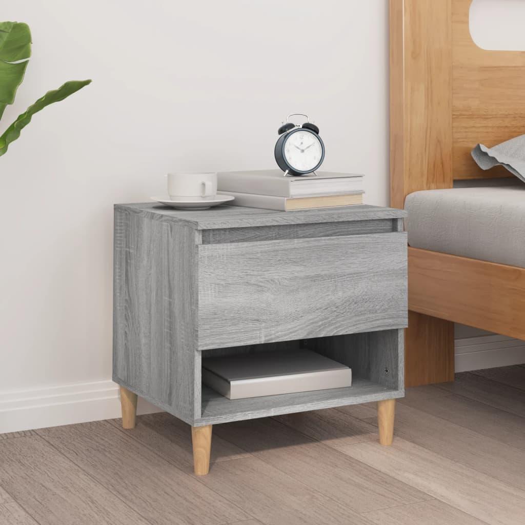 Bedside Table Grey Sonoma 50x46x50 cm Engineered Wood