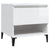 Side Table High Gloss White 50x46x50 cm Engineered Wood