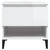 Side Table High Gloss White 50x46x50 cm Engineered Wood