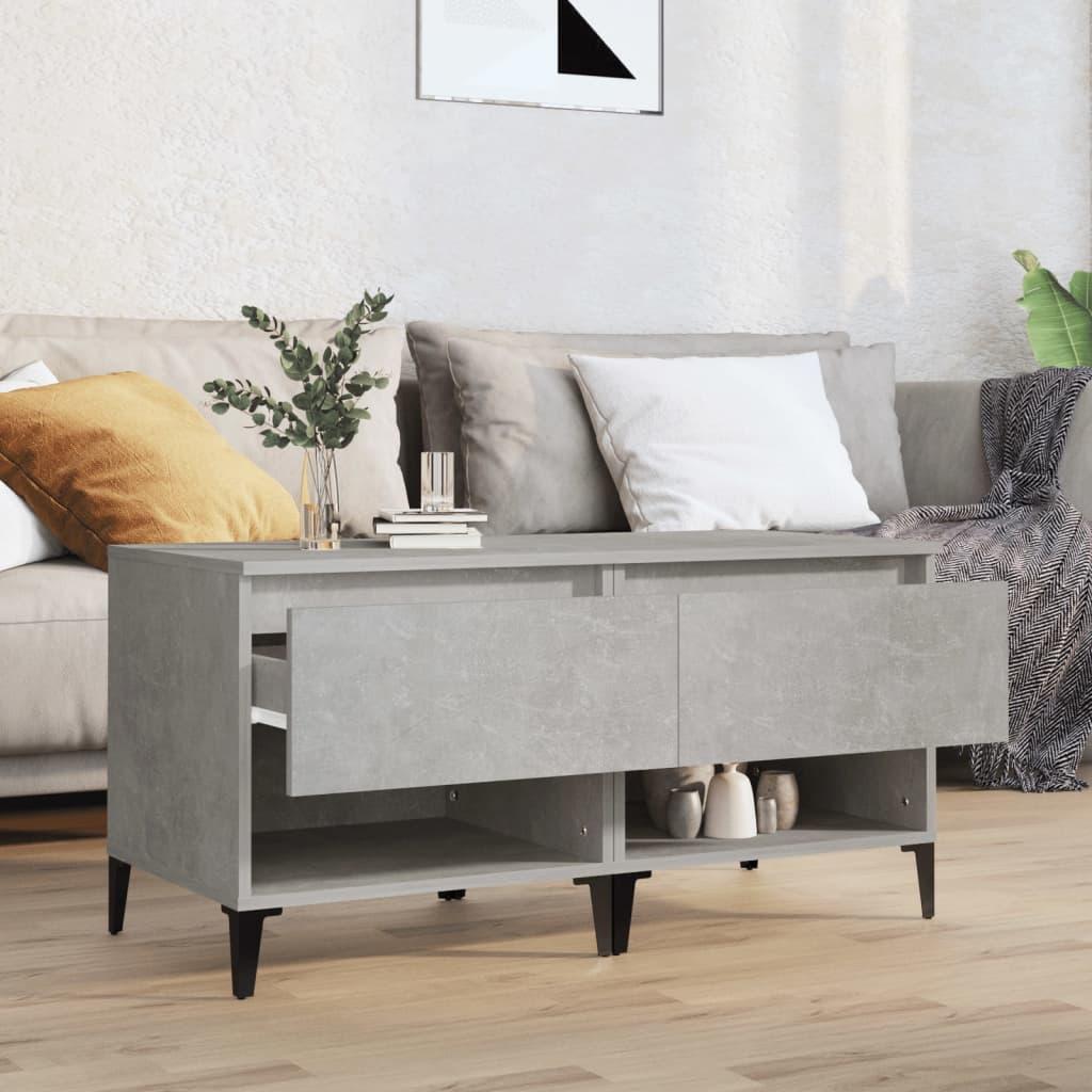 Side Tables 2 pcs Concrete Grey 50x46x50 cm Engineered Wood