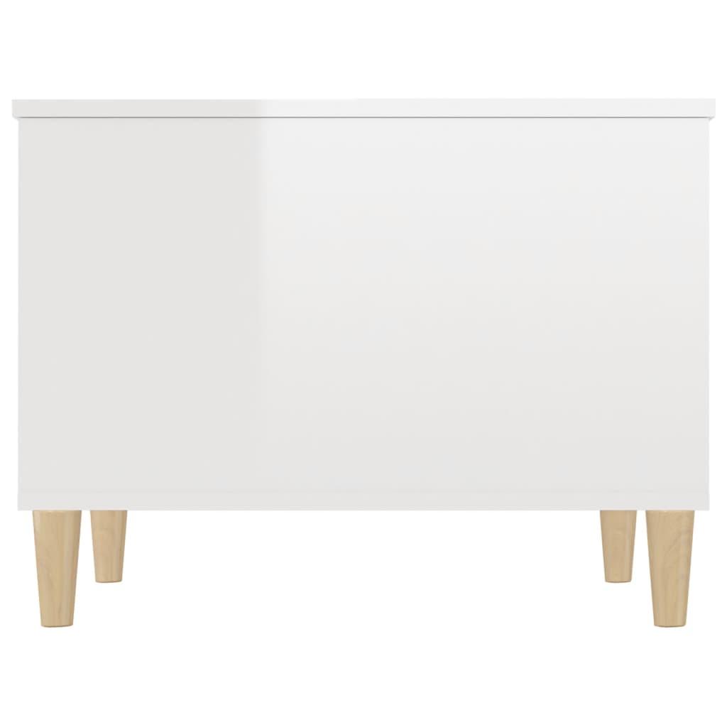 Coffee Table High Gloss White 60x44.5x45 cm Engineered Wood