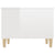 Coffee Table High Gloss White 60x44.5x45 cm Engineered Wood