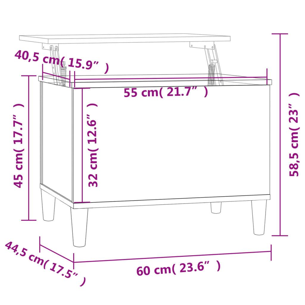 Coffee Table Sonoma Oak 60x44.5x45 cm Engineered Wood