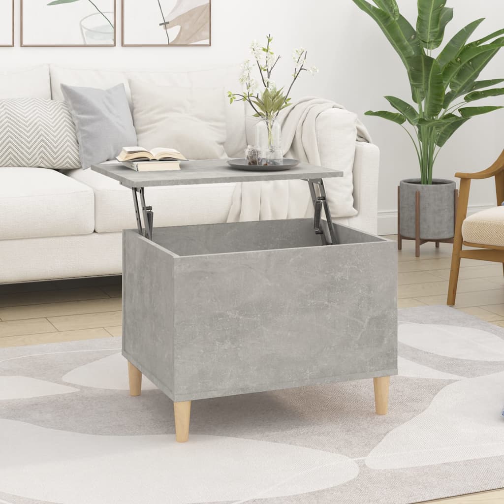 Coffee Table Concrete Grey 60x44.5x45 cm Engineered Wood