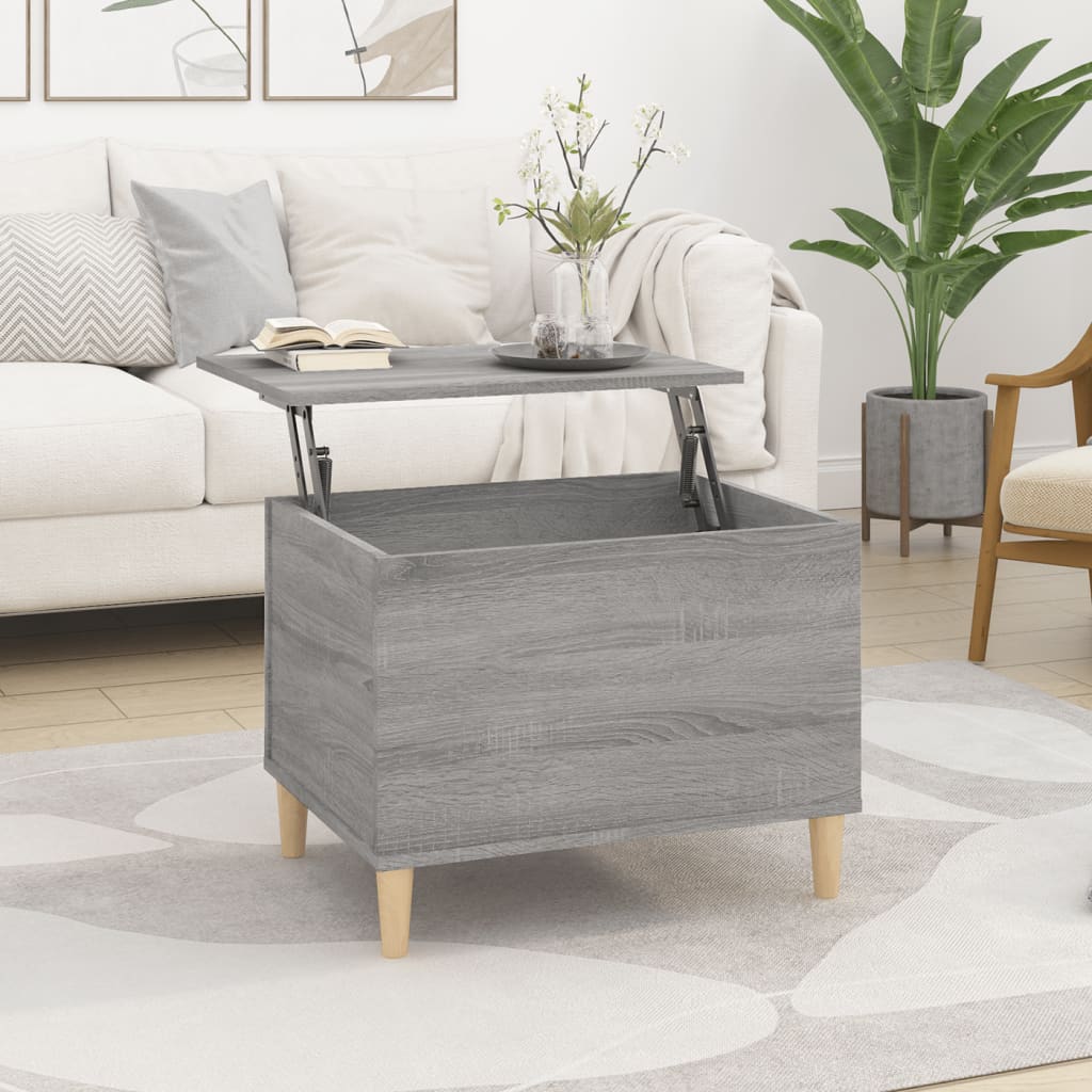 Coffee Table Grey Sonoma 60x44.5x45 cm Engineered Wood