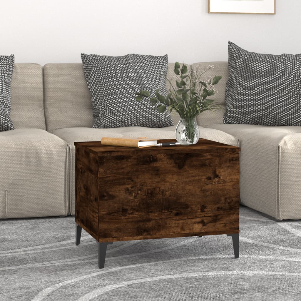 Coffee Table Smoked Oak 60x44.5x45 cm Engineered Wood