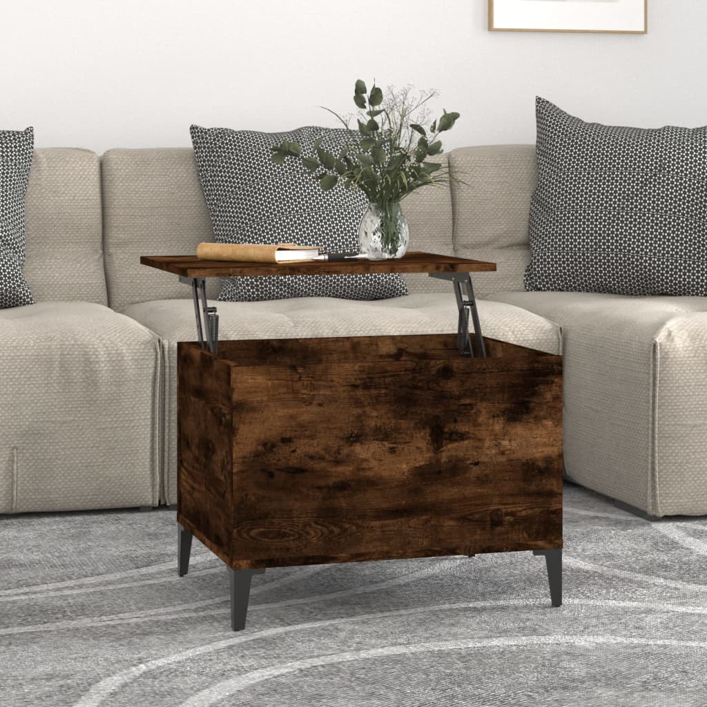 Coffee Table Smoked Oak 60x44.5x45 cm Engineered Wood