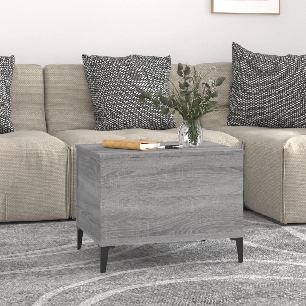 Coffee Table Grey Sonoma 60x44.5x45 cm Engineered Wood