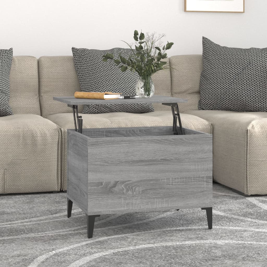 Coffee Table Grey Sonoma 60x44.5x45 cm Engineered Wood