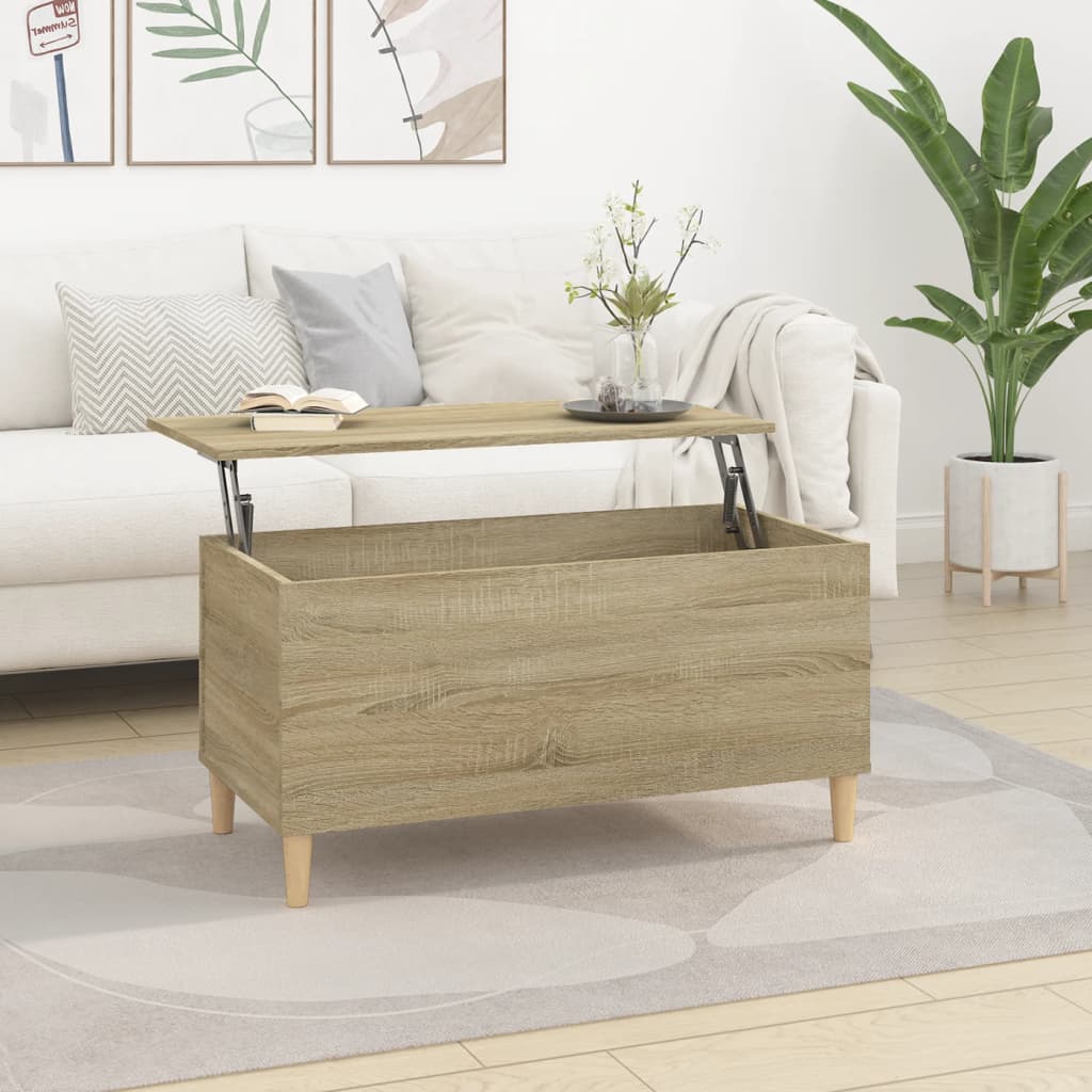 Coffee Table Sonoma Oak 90x44.5x45 cm Engineered Wood