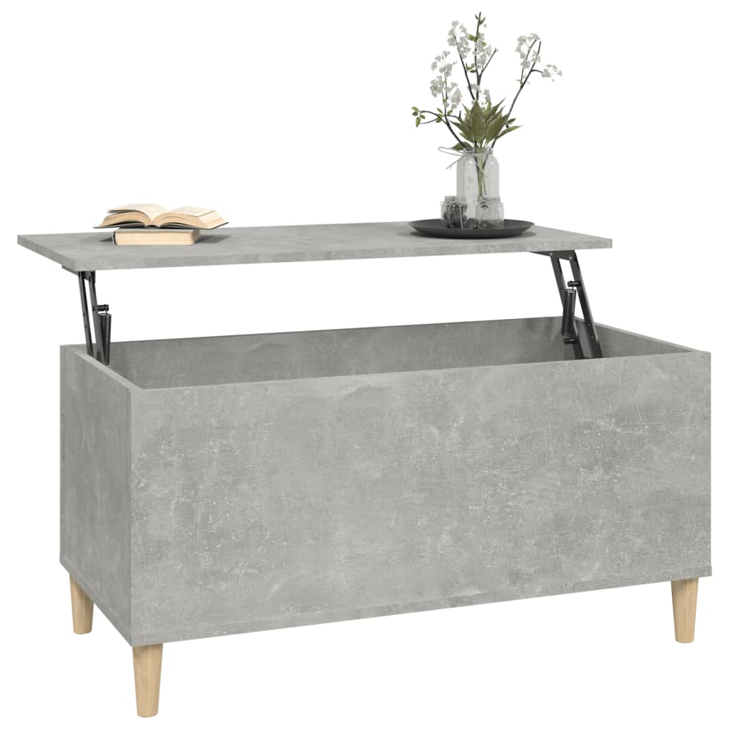 Coffee Table Concrete Grey 90x44.5x45 cm Engineered Wood