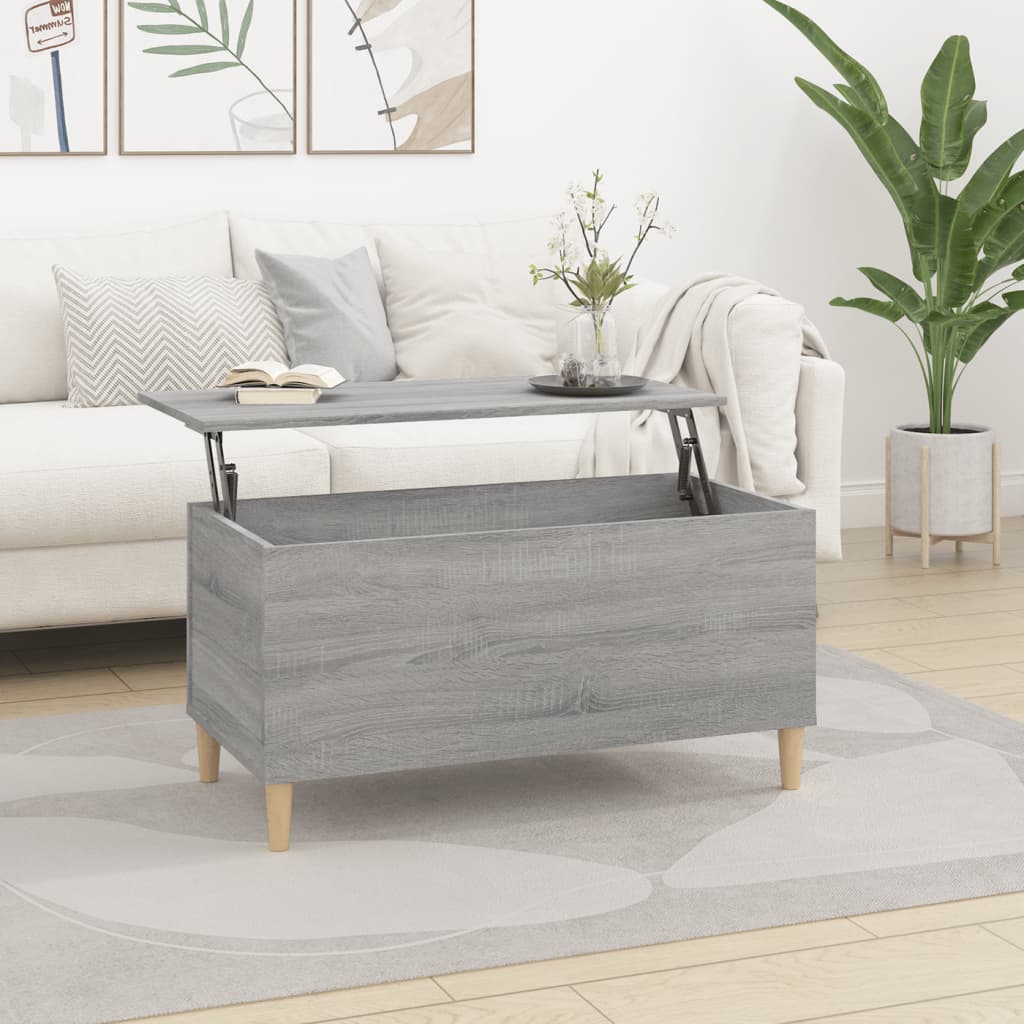 Coffee Table Grey Sonoma 90x44.5x45 cm Engineered Wood