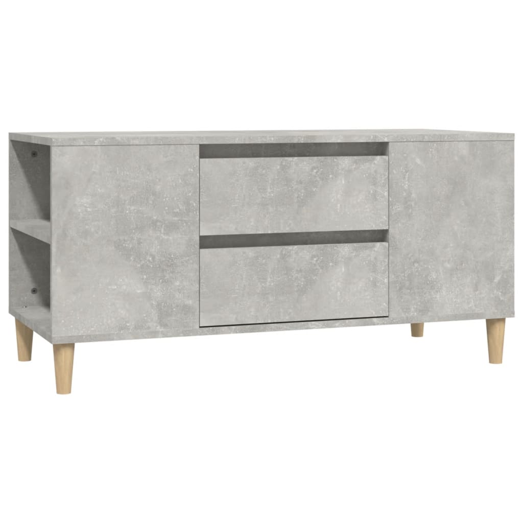 TV Cabinet Concrete Grey 102x44.5x50 cm Engineered Wood