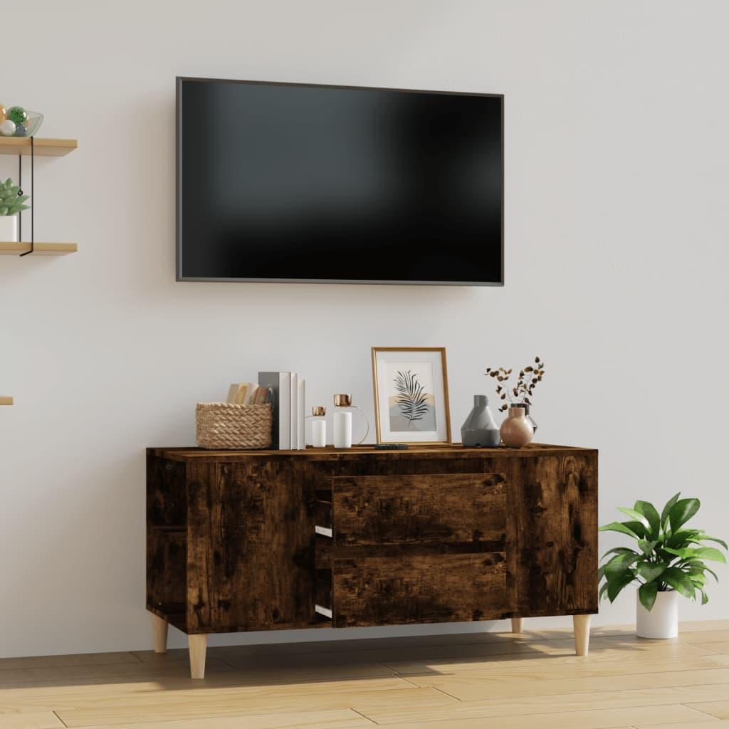 TV Cabinet Smoked Oak 102x44.5x50 cm Engineered Wood