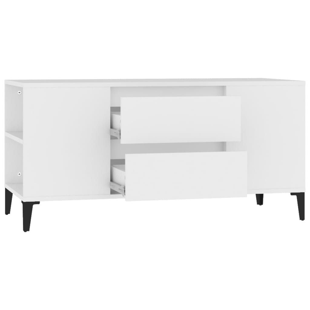 TV Cabinet White 102x44.5x50 cm Engineered Wood