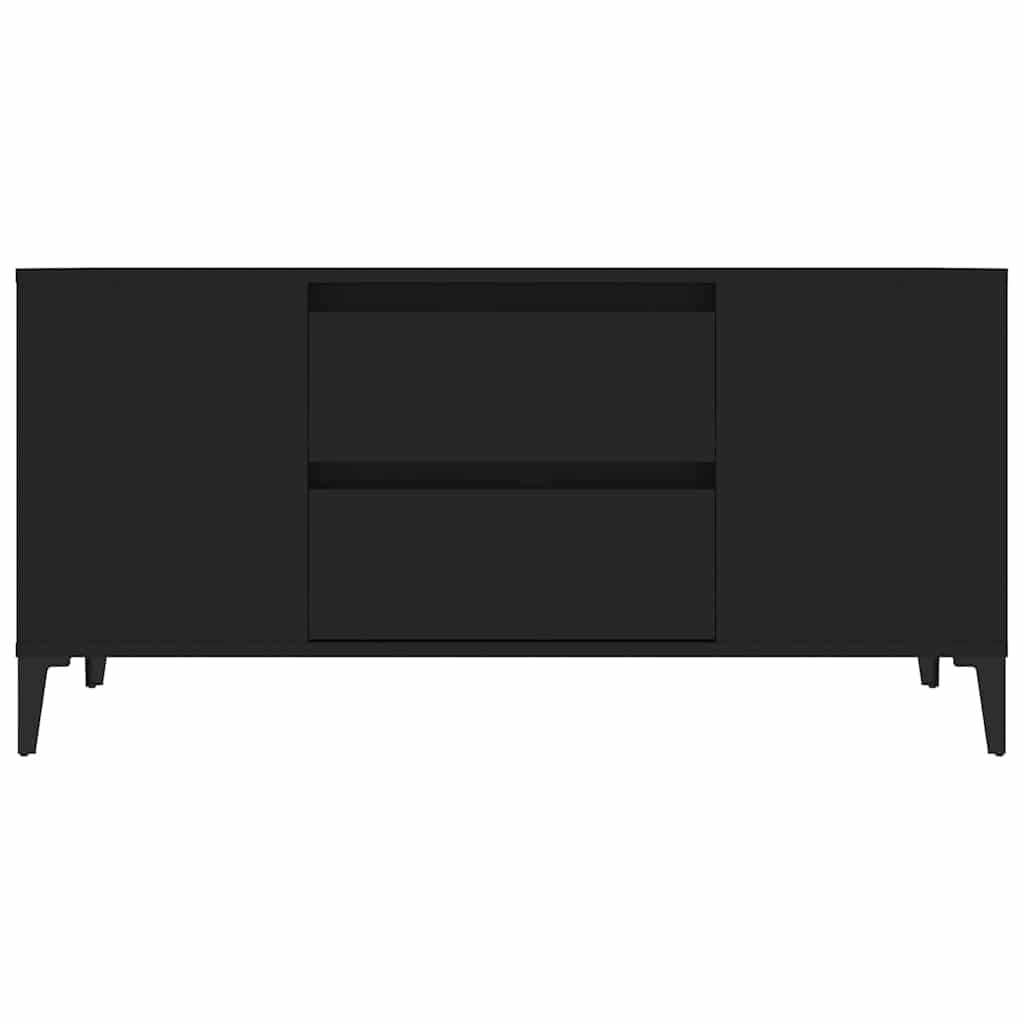 TV Cabinet Black 102x44.5x50 cm Engineered Wood