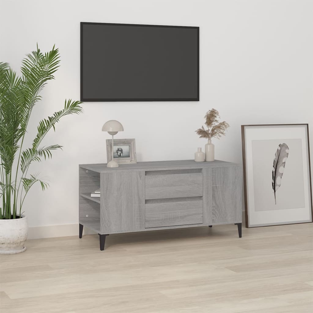 TV Cabinet Grey Sonoma 102x44.5x50 cm Engineered Wood