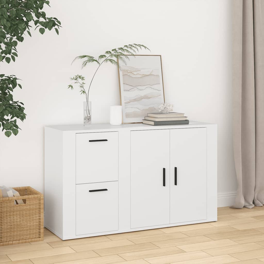 Sideboard White 100x33x59.5 cm Engineered Wood