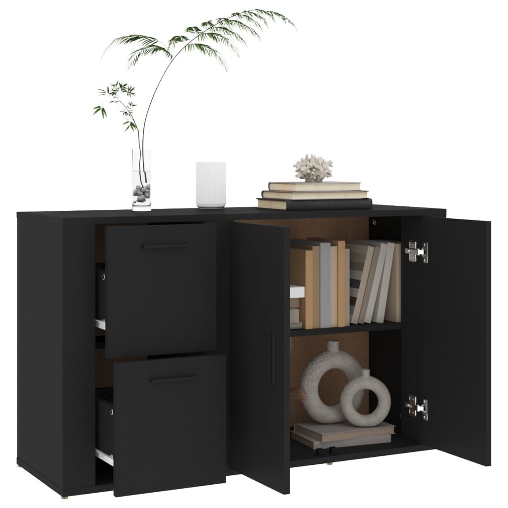 Sideboard Black 100x33x59.5 cm Engineered Wood