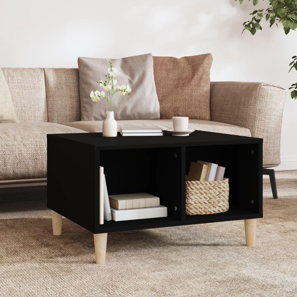 Coffee Table Black 60x50x36.5 cm Engineered Wood