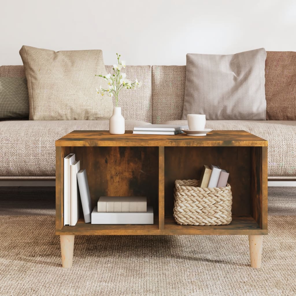 Coffee Table Smoked Oak 60x50x36.5 cm Engineered Wood