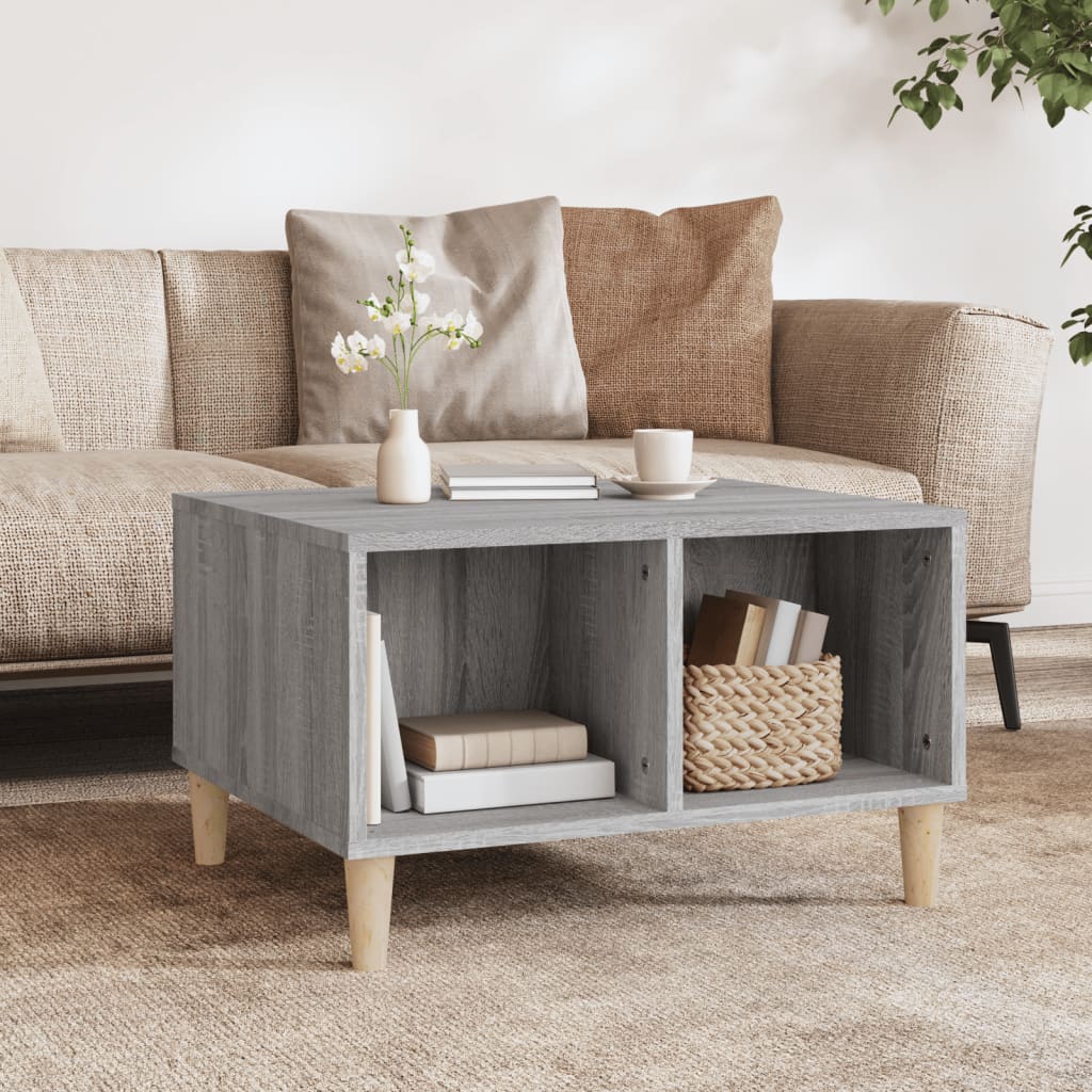 Coffee Table Grey Sonoma 60x50x36.5 cm Engineered Wood