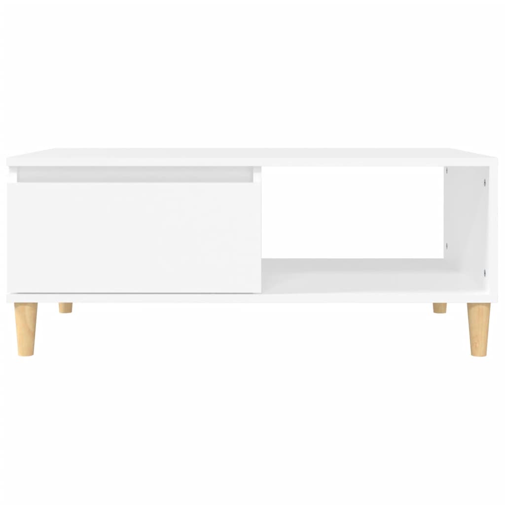 Coffee Table White 90x50x36.5 cm Engineered Wood