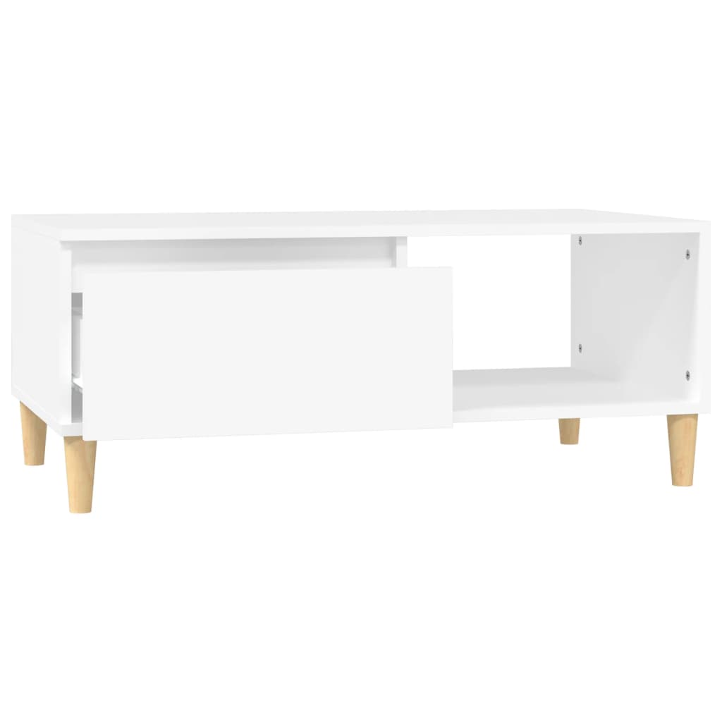 Coffee Table White 90x50x36.5 cm Engineered Wood