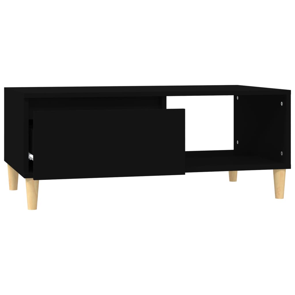 Coffee Table Black 90x50x36.5 cm Engineered Wood