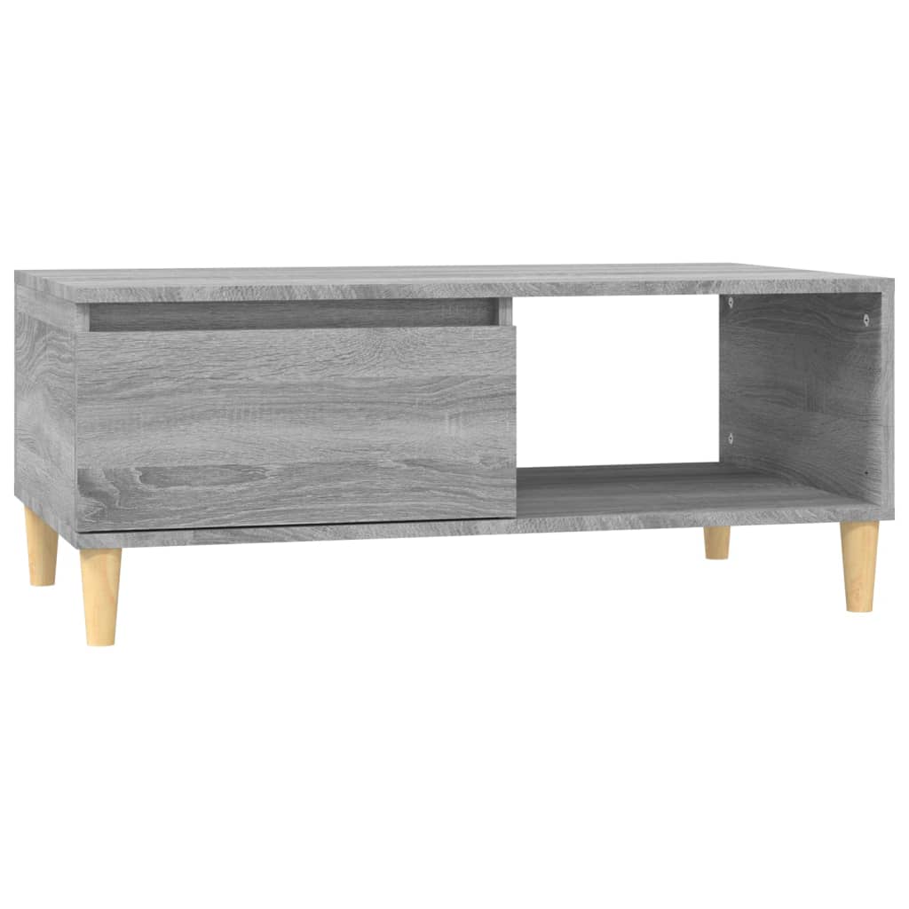 Coffee Table Grey Sonoma 90x50x36.5 cm Engineered Wood