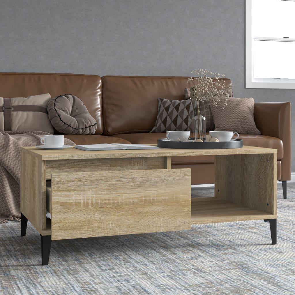 Coffee Table Sonoma Oak 90x50x36.5 cm Engineered Wood