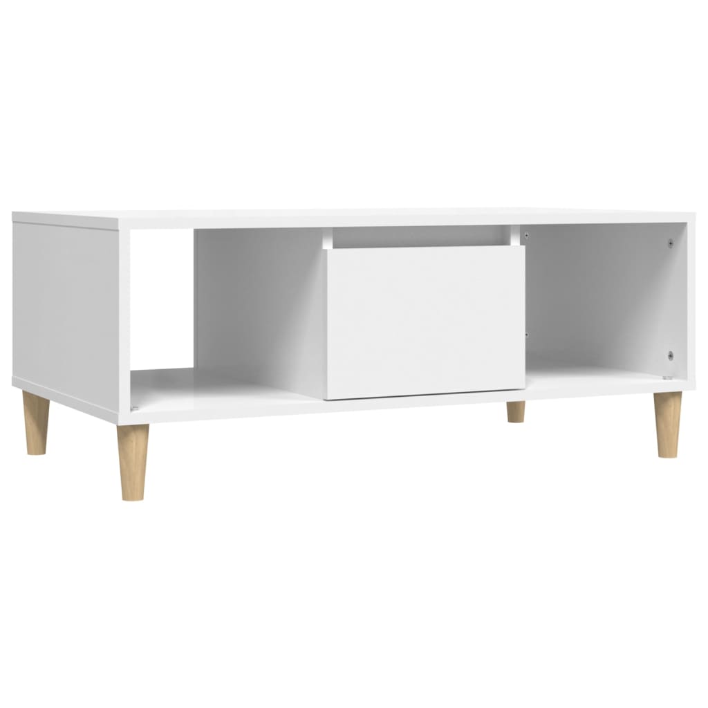 Coffee Table White 90x50x36.5 cm Engineered Wood