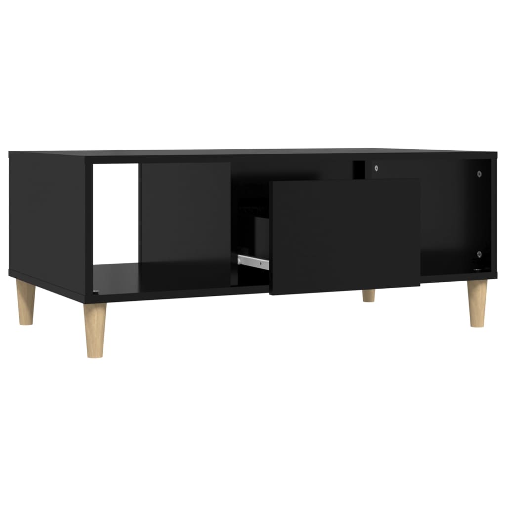 Coffee Table Black 90x50x36.5 cm Engineered Wood